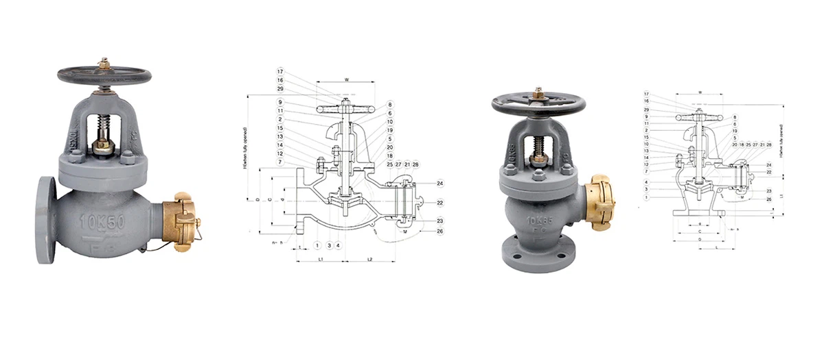 customized Marine Cast Iron Hose Globe Valves customized Marine Cast Iron Hose Globe Valves